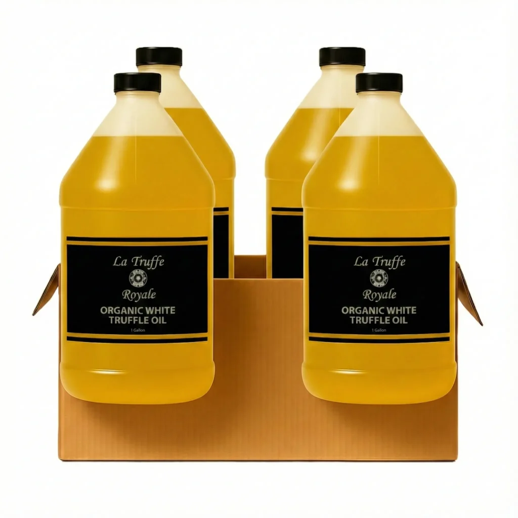 Case of Organic White Truffle Oil - 1 Gallon Jugs - Four in a Case