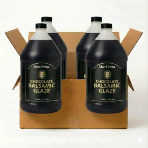MarDona - Chocolate Balsamic Glaze - Food Service & Bulk - 1 Gallon Jugs - Case of Four