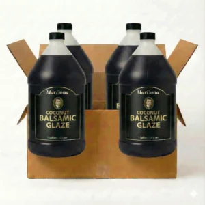 MarDona - Coconut Balsamic Glaze - Food Service & Bulk - 1 Gallon Jugs - Case of Four