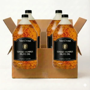 MarDona Ghost Pepper Olive Oil - 1 Gallon - Case of 4