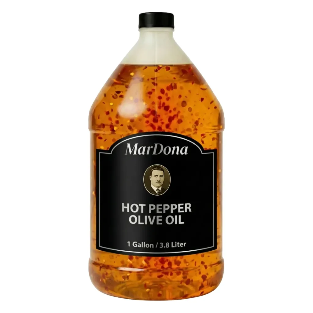 MarDona Extra Hot Pepper Olive Oil - 1 Gallon Jug