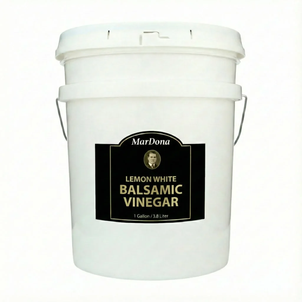 MarDona Lemon White Balsamic Vinegar - Food Service & Bulk - 5 Gallon Pail