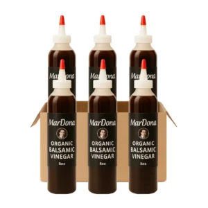 MarDona Organic Balsamic Vinegar - 8 oz - Squeeze Bottles - Case of Six