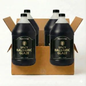 MarDona - Spicy Balsamic Glaze - Food Service & Bulk - 1 Gallon Jugs - Case of Four
