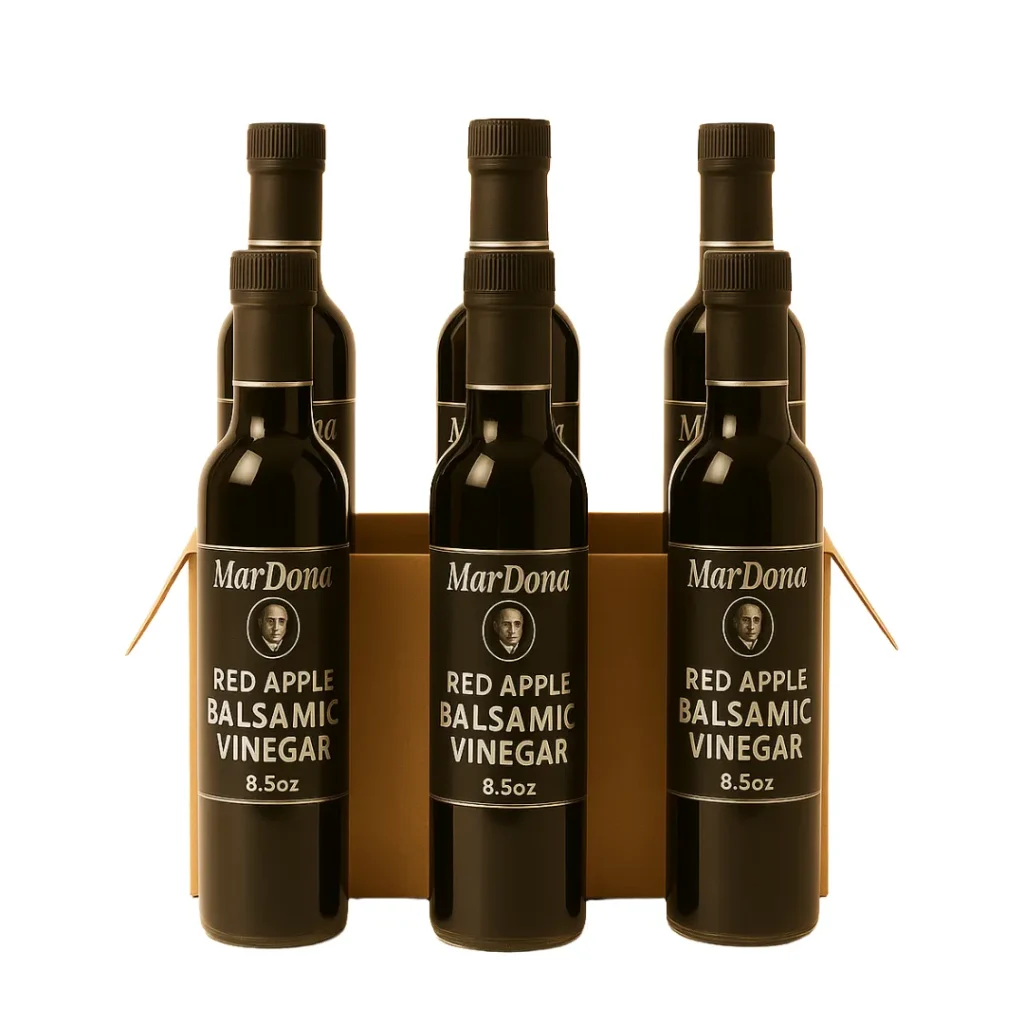 MarDona Red Apple Balsamic Vinegar - 8.5 oz Bottles - Case of Six