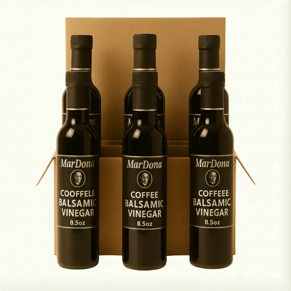 MarDona Coffee Balsamic Vinegar - 8.5 oz - Case of Six