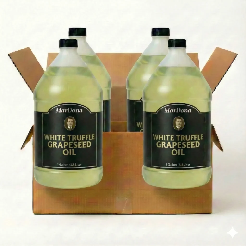 MarDona White Truffle Grapeseed Oil - 1 Gallon Jugs - Wholesale Case of Four